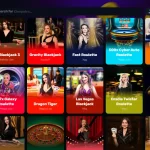 Current Wino Casino live dealer lobby and table categories